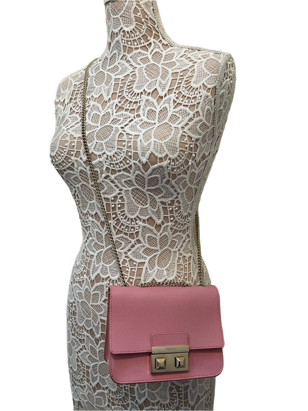 Furla Metropolis Pink Leather Crossbody Shoulder Bag EUC - Picture 5 of 16